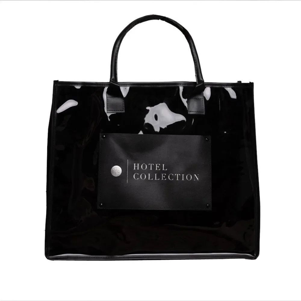 Hotel Collection Glossy Black Tote